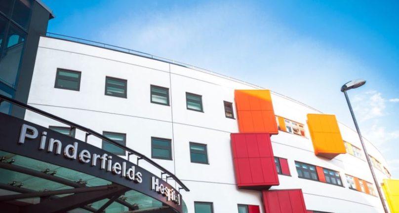 Exterior image of Pinderfields Hospital in Wakefield