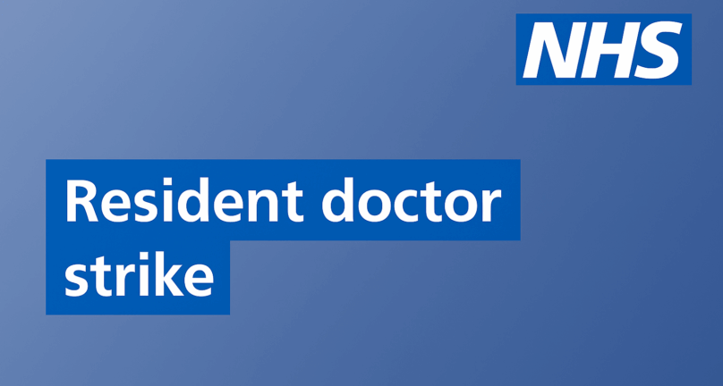 NHS logo Resident doctor strike